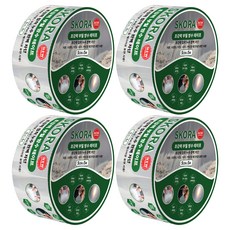 스코라 초강력 부틸 방수 테이프 은색 5cm x 5m, 4개