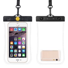 Yums 微笑手機防水袋, 2個, 白色