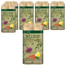 CODI 捲筒式廚房吸油紙巾 140張 雙倍吸收力, 8捲, 6袋