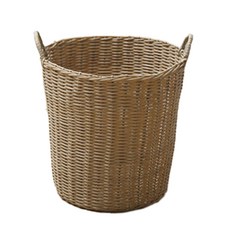 Mondspot Liliy One 藤編風格大型洗衣籃 大, 米色, 1個