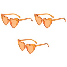 Allode 桃心派對眼鏡, TYPE04橘色, 3個
