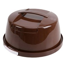 CHEFMADE 學廚 可扣式圓型蛋糕盒 28.4 x 16cm, 棕色, 1個