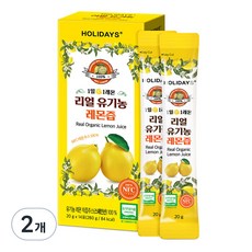 홀리데이즈 NFC 착즙 100% 리얼 유기농 레몬즙 14포, 280g, 2개