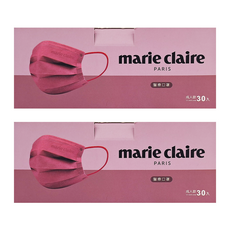 marie claire 美麗佳人 口罩 17.5 x 9.5cm, 莓果桃, 30片, 2盒
