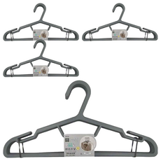 UdiLife 優的生活大師 墨墨扁輕省衣架，PP材質，薄邊造型，節省空間, 顏色隨機, 4組