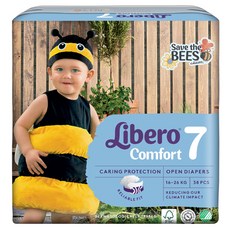 Libero 麗貝樂 搶救蜜蜂黏貼型尿布 7號 16~26kg, XXL, 38片