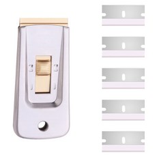 World Clean 堅固迷你刮刀 + 5入刀片組, 1套, 銀色