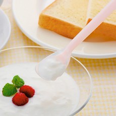 오카베 소프트 터치 실리콘 스푼 인터그레이티트 타입 레귤러, PINK, 1개