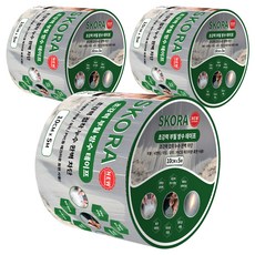 스코라 초강력 부틸 방수 테이프 은색 10cm x 5m, 3개
