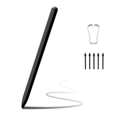 일리온 갤럭시탭 S펜 호환 EMR 스타일러스 터치펜, 블랙, 1개