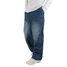 Freestyle 男款弧形氣球寬版牛仔褲 IN302