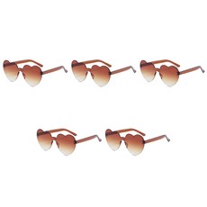 알로데 그라데이션 하트 파티안경, TYPE21애쉬브라운, 5개