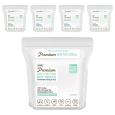네이쳐러브메레 프리미엄 순면 아기 건티슈, 60g, 200매, 5개