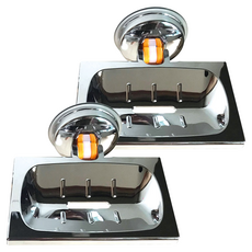 i-Friends 一鍵式高壓吸附方形肥皂架, 混合顏色, 2個