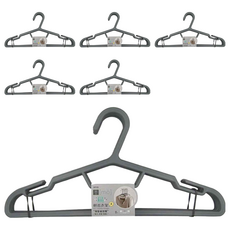 UdiLife 優的生活大師 墨墨扁輕省衣架 PP材質 薄邊造型, 顏色隨機, 6組