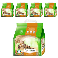 Cat's Best 崩解細粒木屑砂 橘標, 4.3kg, 5包