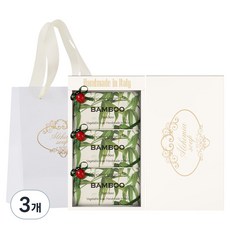 알카미아비누 비누 뱀부 3p + 선물상자 아이보리 + 쇼핑백, 3개