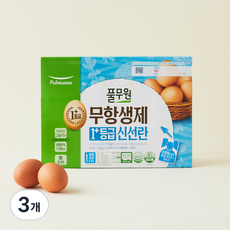 풀무원 무항생제 인증 1+등급 신선란 1.04kg, 3개, 20구