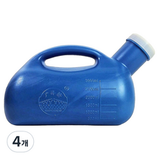 YOUNGGREEN 男款攜帶型簡易尿壺, 藍色, 4個