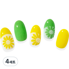 힙칙 네일드 잇 세미 큐어 젤 네일 스트립 세트, 플라워 무드, 4세트