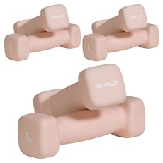 스포틀러 네오프렌 미용아령, 6개, 1kg