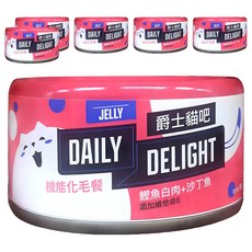 DAILY DELIGHT 機能化毛餐 貓主食罐頭, 鰹魚白肉 + 沙丁魚, 80g, 6罐
