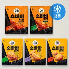 고메 소바바치킨 5종 세트 (소이허니 순살 375G 양념순살 375G 소이허니 윙 300G 소이허니 봉 300G 양념봉 300G) (냉동), 1.65kg, 1세트