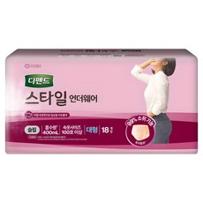 Depend 利清爽 女性用時尚內褲纖薄款成人紙尿褲, 大型, 18入, 1個