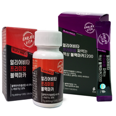 優質黑瑪卡錠 120顆入+優質黑瑪卡補充液隨手包 15包入組合, 1組