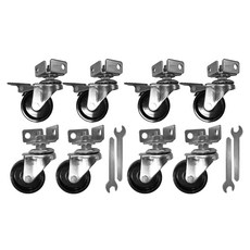 KI WISH 居家生活 角鋼專用工業輪 Set 輪徑50MM (兩活+兩煞車輪+小扳手), 6K-01002, 2組