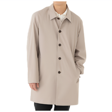 CARET 男士風衣 無光澤面料 內側使用TPU塗層處理的防水面料 袖口和內襯使用格紋布料 L 105號