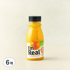 아임리얼 순수착즙 오렌지 주스, 190ml, 6개