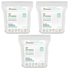 네이쳐러브메레 프리미엄 순면 아기 건티슈 리필형, 60g, 200매, 3개