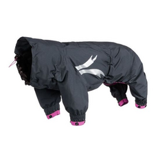 Hurtta 超輕防潑水透氣全護機能衣 防水Houndtex材質 3M反光條設計, 50號, 炭灰, 1件