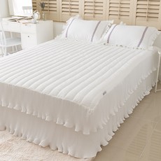 AronHouse 絲滑護理褶邊雙層荷葉邊床罩