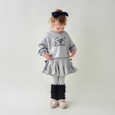 마리앤모리 시크 리본치렝스 기모 상의 + 하의 세트