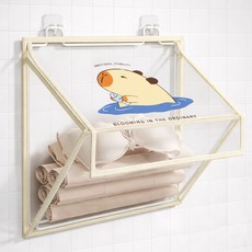 오펠리어 욕실 방수 수납 벽걸이 가방 중형, 카비바라