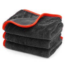 에이스피드 세차 드라잉 타월 40 x 60 cm, 그레이 + 빨간, 3개