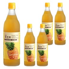 台糖 鳳梨醋, 600ml, 5瓶