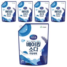 키친솝 베이킹소다 주방세제 리필, 1.2L, 5개