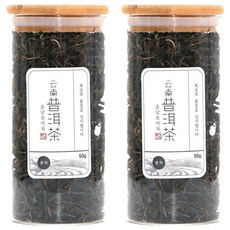 운남보이차 생차 유리병 L, 50g, 1개입, 2개