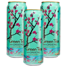 Arizona 亞歷桑納 蜂蜜人蔘綠茶 650ml, 3罐