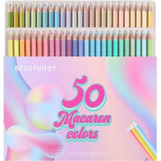 Brutfuner 馬卡龍色系油性色鉛筆, 50種, 1組