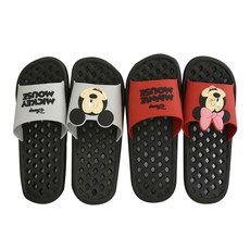 浴室鞋紅色+灰色組, 1套