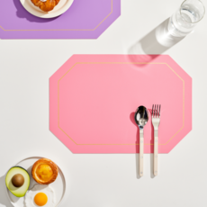 MINIMO 雙面餐桌墊, 粉紅色 + 紫羅蘭色, 43 x 30 cm, 4個