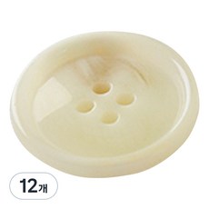 大鈕扣 Mani 鈕扣 23mm, 象牙白, 12個