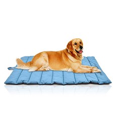 DING DONG PET 寵物用露營防水睡墊, 藍色, 1個