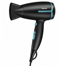 beurer 國際電壓旅行用負離子吹風機 100-240V電壓, HC 25, 孔雀藍