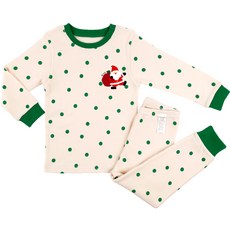 Maykids 童款20支彈力棉聖誕老公公印花長袖居家衣褲套裝