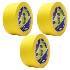 신흥테이프 마스킹 테이프 노랑 48mm x 40m, 3개